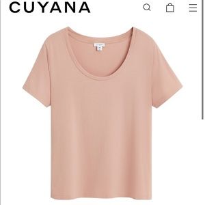 Cuyana Pima Scoop neck tee - size small